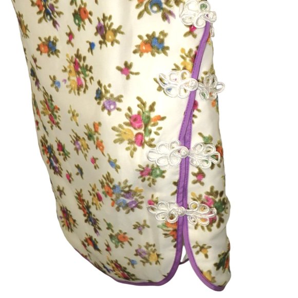 ** SOLD ** X by NBD Floral Boucle-Embroidered Asian-Inspired Mini Dress Size S - Picture 6 of 7